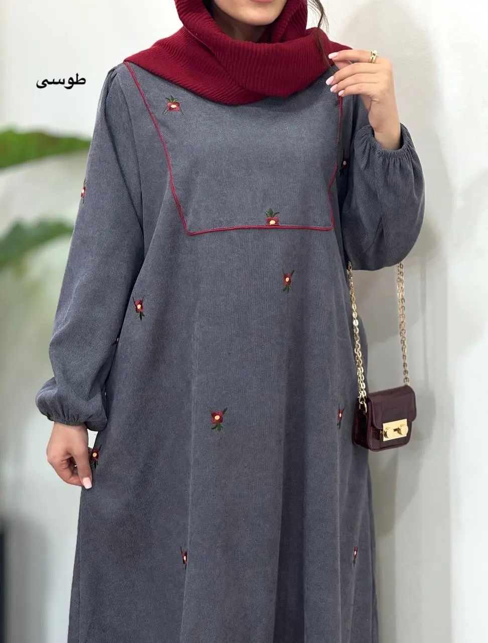 پیراهن مانتویی گلدوزی مهیاس 1